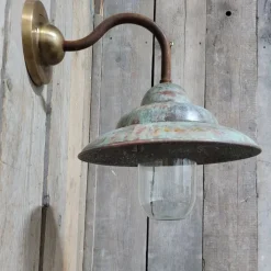 Clearance Pamono French Rusty Copper Outdoor Barn Lamp Light