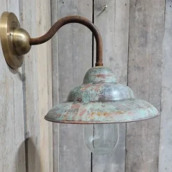 Clearance Pamono French Rusty Copper Outdoor Barn Lamp Light