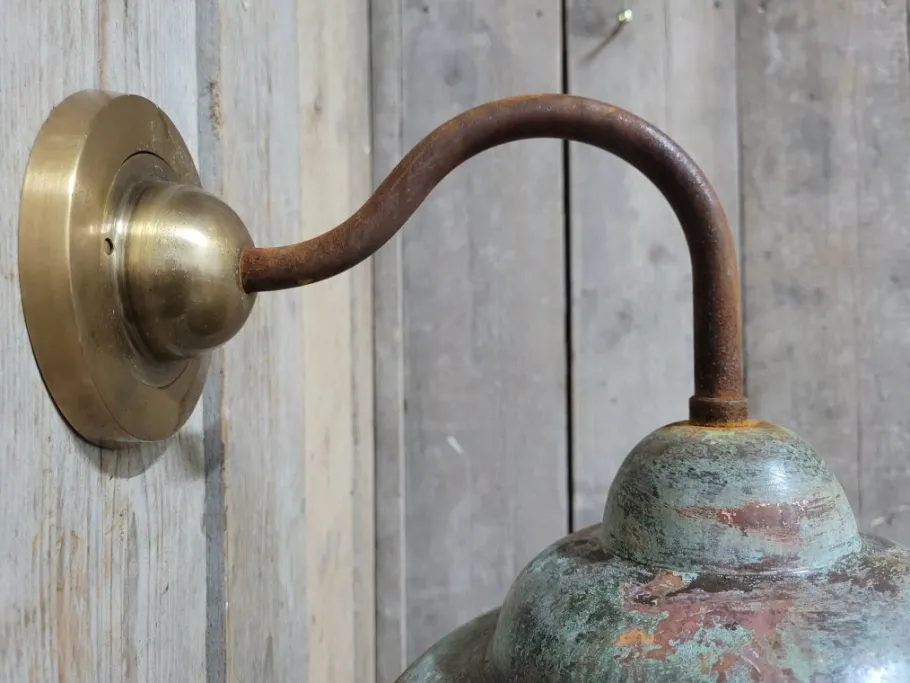 Clearance Pamono French Rusty Copper Outdoor Barn Lamp Light