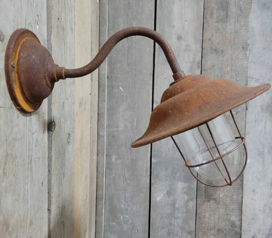 Online Pamono French Rusty Outdoor Barn Lamp Light