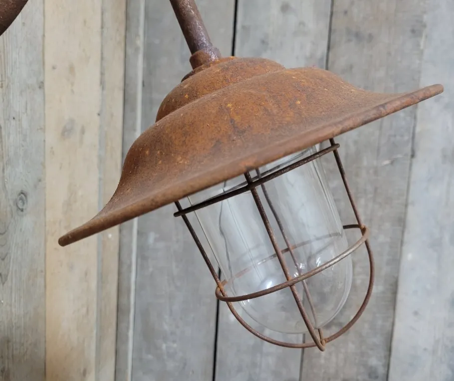 Online Pamono French Rusty Outdoor Barn Lamp Light