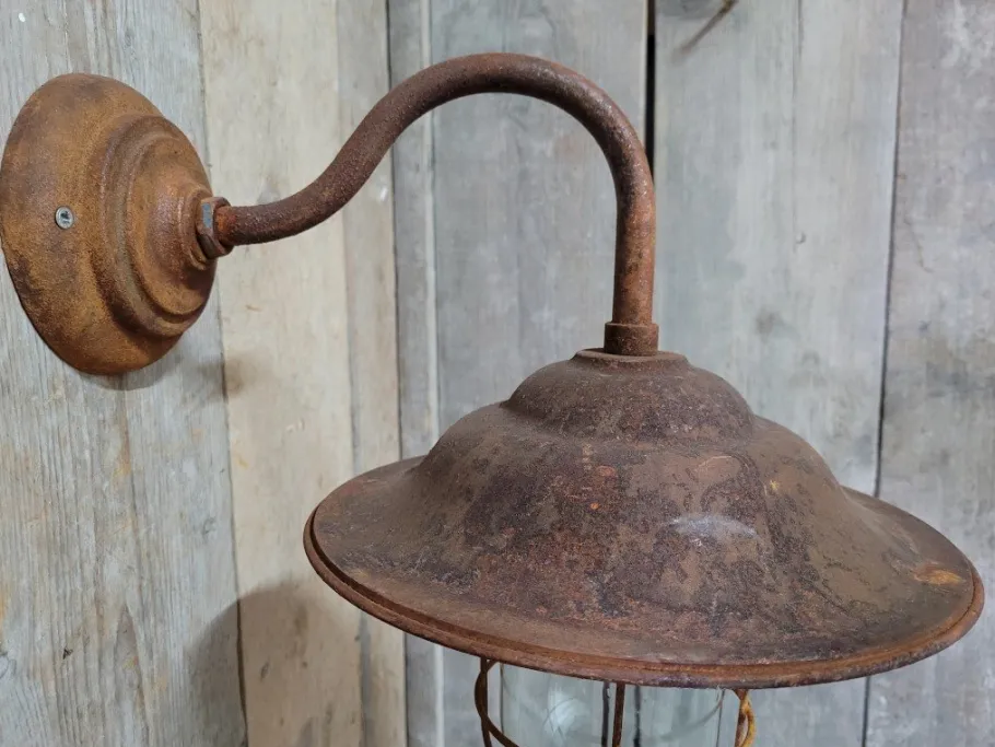 Online Pamono French Rusty Outdoor Barn Lamp Light
