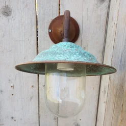 Best Pamono French Rusty Outdoor Copper Barn Lamp Light
