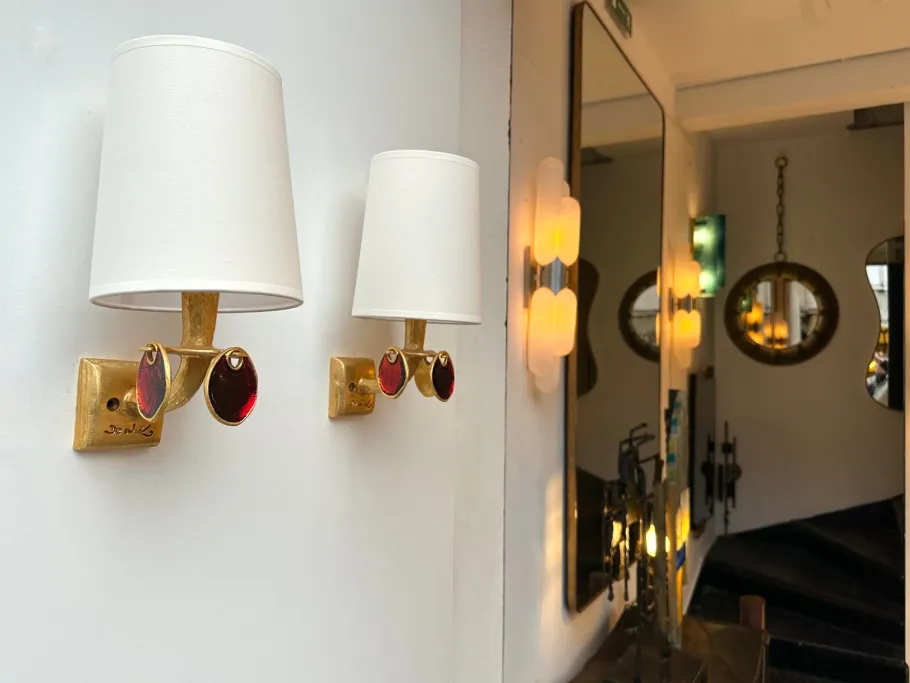 New Pamono French Sconces by Nicolas Dewael for Fondica, 1990s, Set of 2
