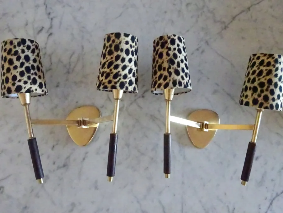 New Pamono French Sconces, 1950s, Set of 2