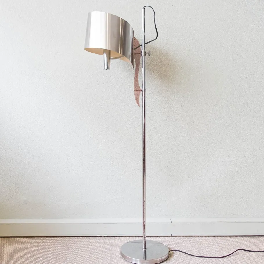 Best Pamono French Sculptural Ruban Floor Lamp by Jacques Charles for Maison Charles, 1960s