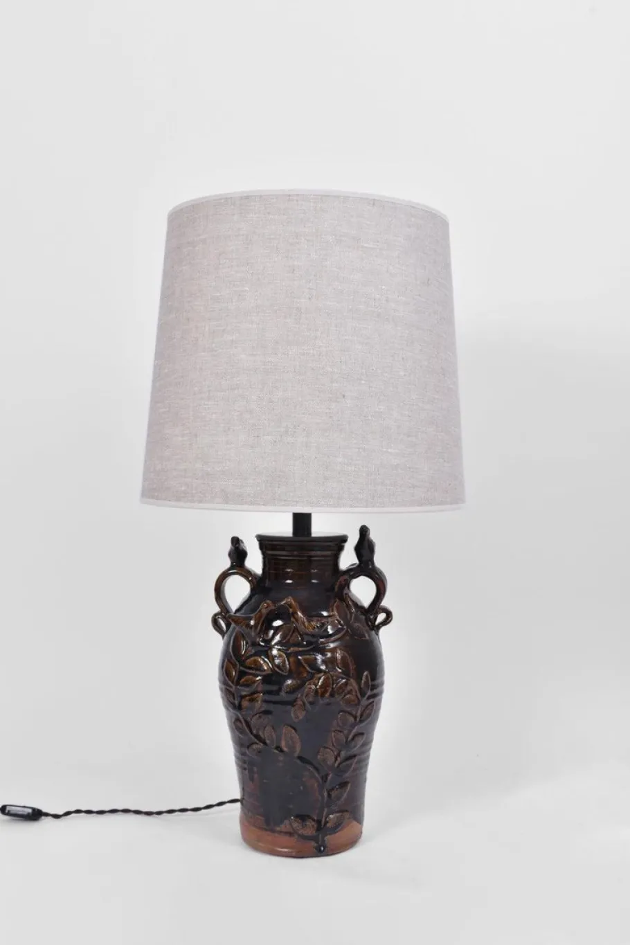 New Pamono French Stoneware Vinegar Lamp by Jean-Michel Doix, 1940s