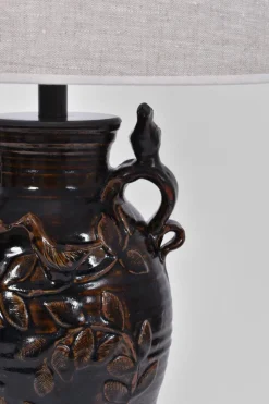 New Pamono French Stoneware Vinegar Lamp by Jean-Michel Doix, 1940s