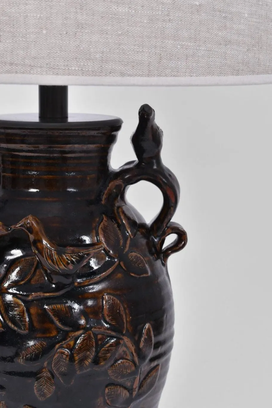 New Pamono French Stoneware Vinegar Lamp by Jean-Michel Doix, 1940s