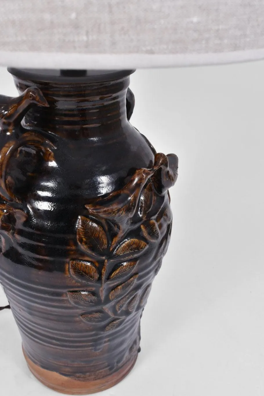 New Pamono French Stoneware Vinegar Lamp by Jean-Michel Doix, 1940s