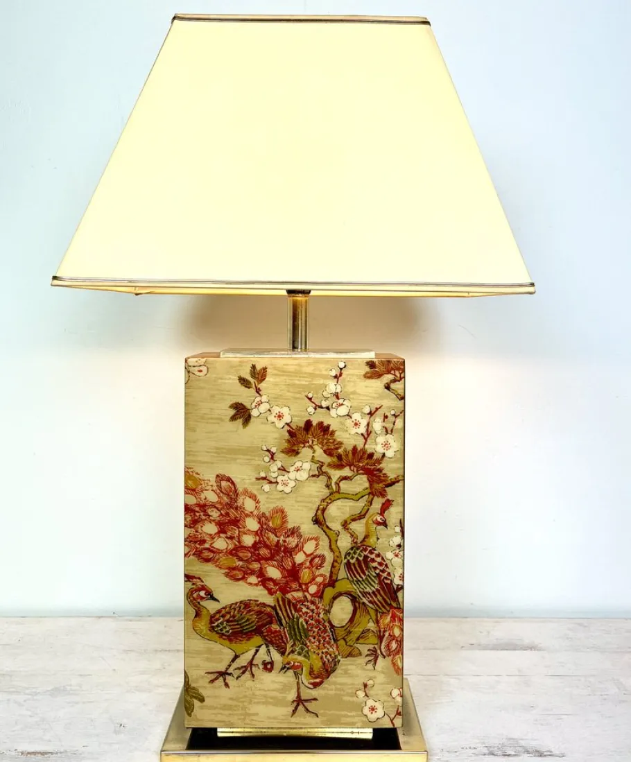 New Pamono French Table Lamp Kampur by Maison Le Dauphin, 1970s