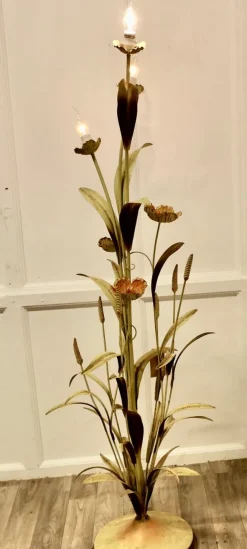 Discount Pamono French Toleware Orangery Floor Lamp, 1930s