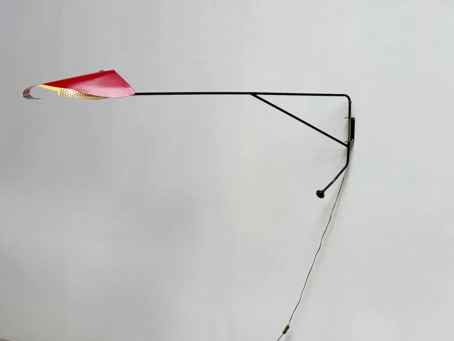 Online Pamono French Wall Lamp by Jacques Biny, 1960s