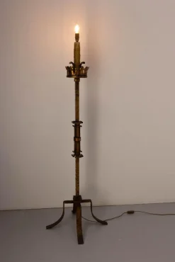 Hot Pamono French Wrought Iron Floor Lamp, 1960s