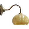 Hot Pamono French Yellow Glass Brass Clichy Wall Lamps