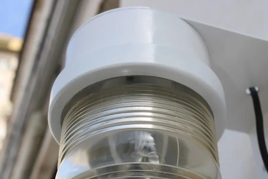 Outlet Pamono Fresnel Outdoor Lamp from Oluce, 1960