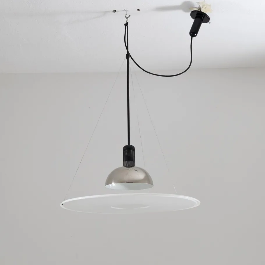 Clearance Pamono Frisbi Hanging Lamp by Achille Castiglioni for Flos, Italy, 1978
