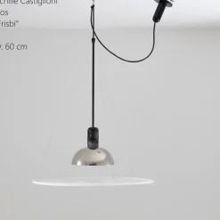 Clearance Pamono Frisbi Hanging Lamp by Achille Castiglioni for Flos, Italy, 1978