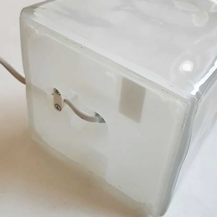 Pamono Frosted Glass Ice Cube Table Lamp from Ikea, 1990s
