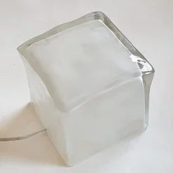 Pamono Frosted Glass Ice Cube Table Lamp from Ikea, 1990s