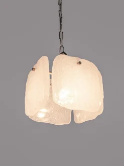 Hot Pamono Frosted Glass Panel Pendant Lamp by J. T. Kalmar, Austria, 1960s