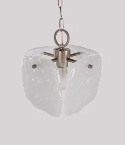 Hot Pamono Frosted Glass Panel Pendant Lamp by J. T. Kalmar, Austria, 1960s
