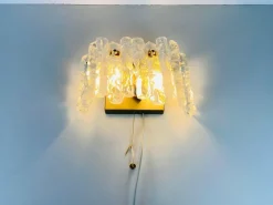 Online Pamono Frosted Ice Glass Wall Lamps from Kalmar, Austria, 1960s, Set of 2