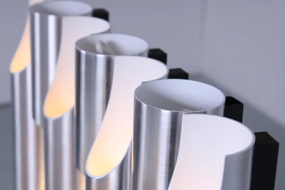 New Pamono Fuga Cylinder Wall Lamps by Maija Liisa Komulainen for Raak, 1960s, Set of 7