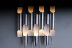 New Pamono Fuga Cylinder Wall Lamps by Maija Liisa Komulainen for Raak, 1960s, Set of 7
