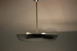 Hot Pamono Functionalist Chrome Ufo Pendant by Josef Hurka for Napako, 1930s