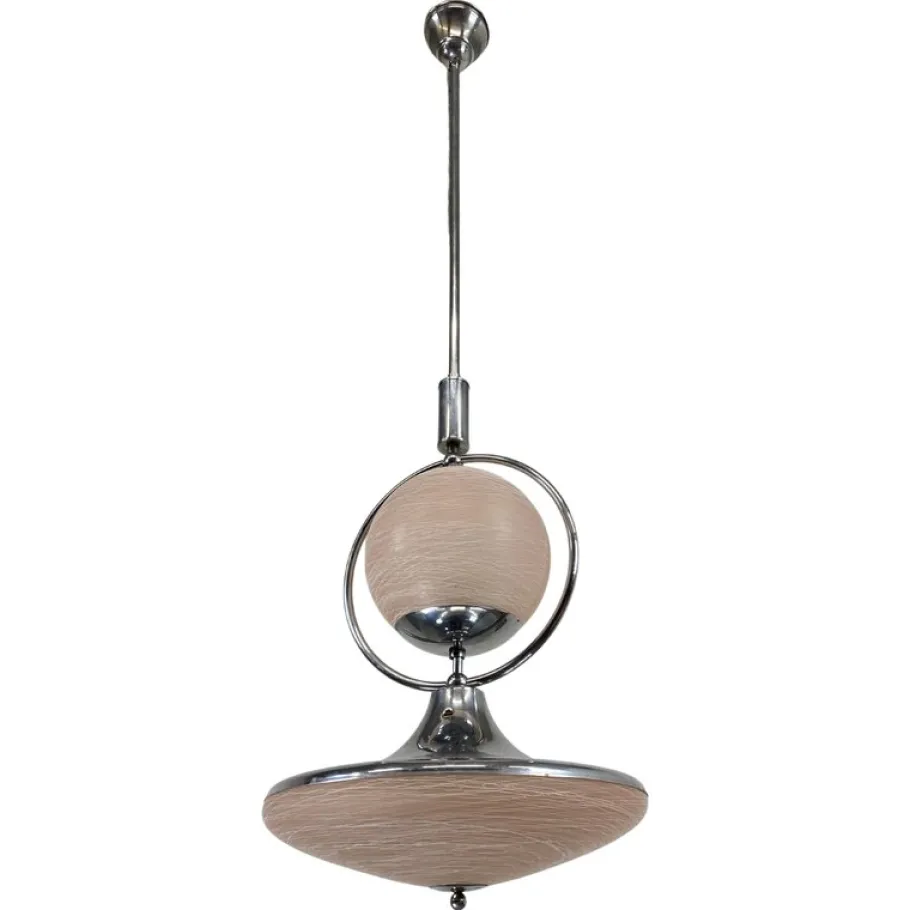 New Pamono Functionalist Pink Pendant, 1930s