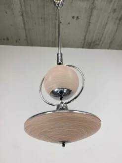 New Pamono Functionalist Pink Pendant, 1930s