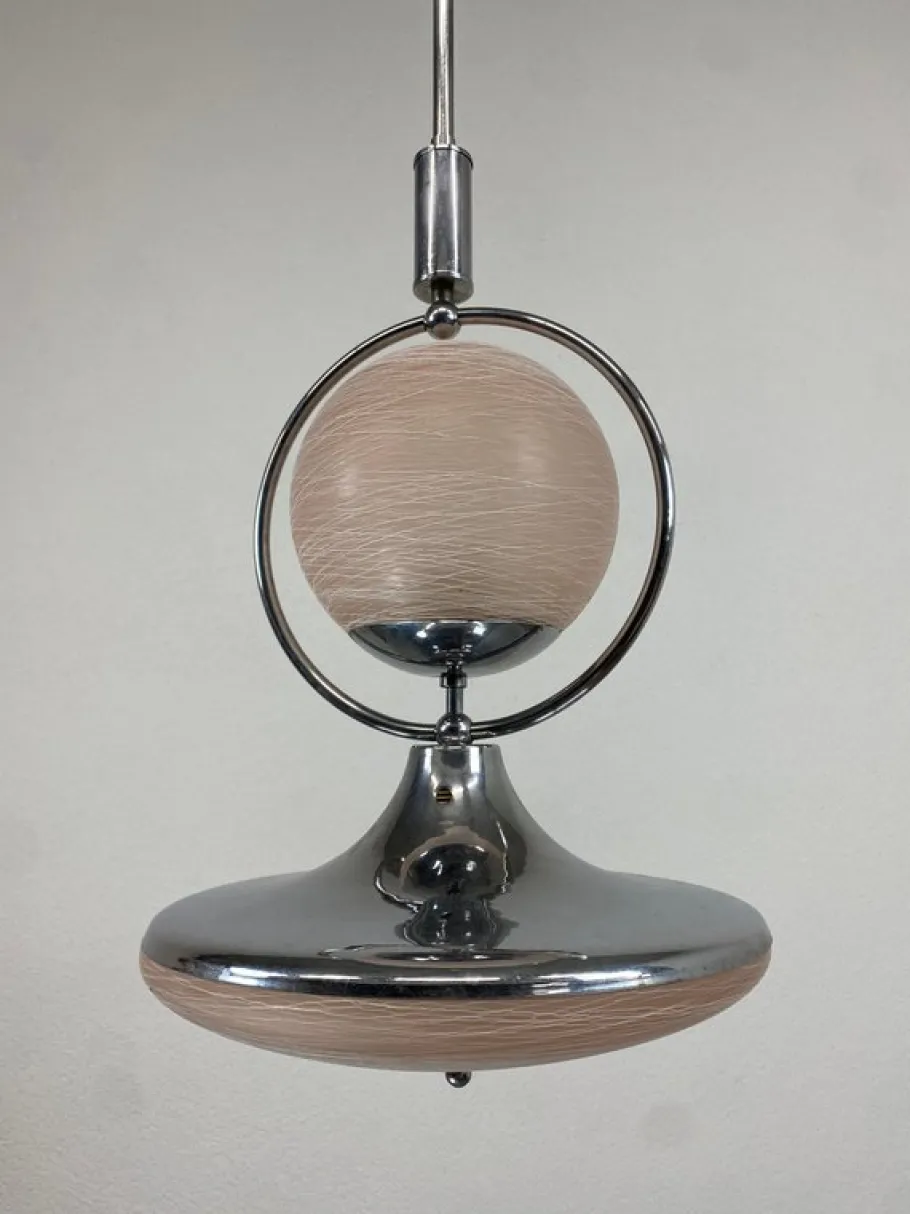 New Pamono Functionalist Pink Pendant, 1930s