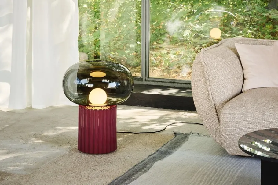 Hot Pamono Fungi Floor Lamp in Wine Red by Hanne Willmann for Favius