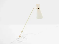 New Pamono G2 Balance Brass Metal Floor Lamp attributed to Pierre Guariche, 1951