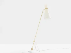 New Pamono G2 Balance Brass Metal Floor Lamp attributed to Pierre Guariche, 1951
