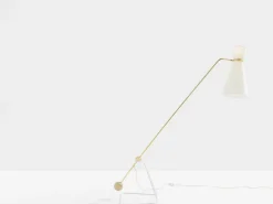 New Pamono G2 Balance Brass Metal Floor Lamp attributed to Pierre Guariche, 1951