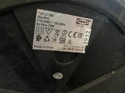 Clearance Pamono G1706 Nymane Mushroom Floor Lamp in White Metal from Ikea, 1990