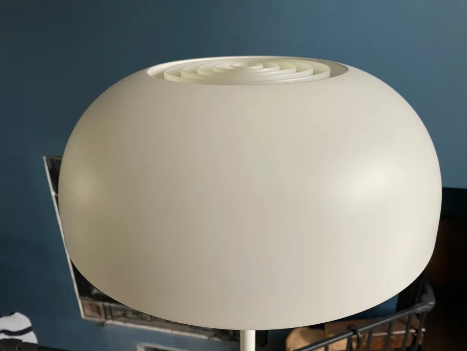 Clearance Pamono G1706 Nymane Mushroom Floor Lamp in White Metal from Ikea, 1990