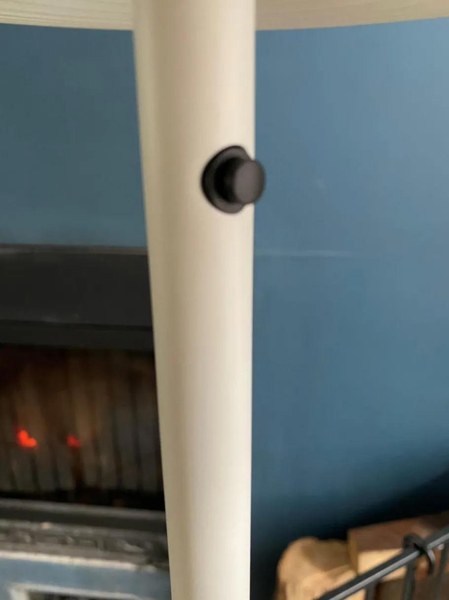 Clearance Pamono G1706 Nymane Mushroom Floor Lamp in White Metal from Ikea, 1990