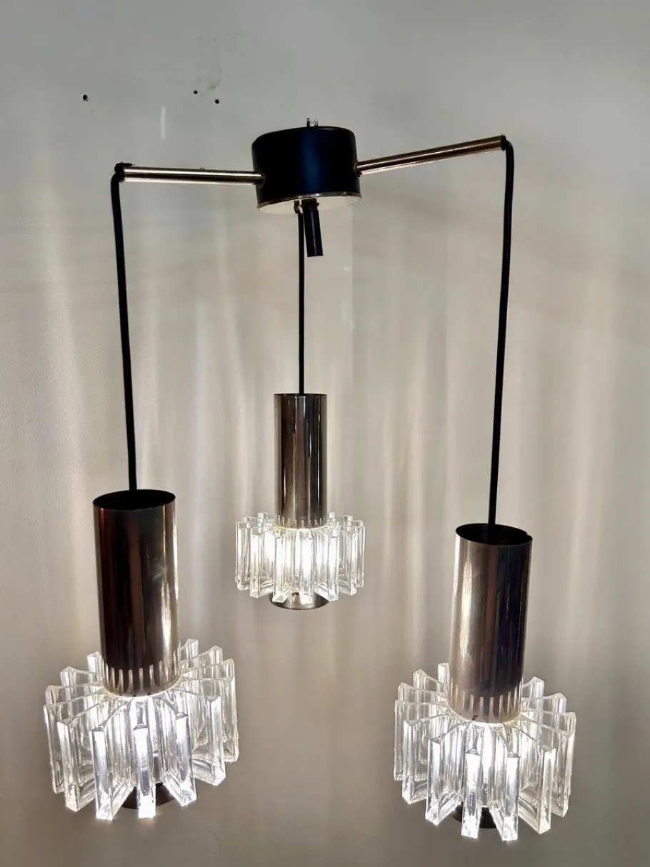 Online Pamono Galaxy 3-Light Pendant Light, 1970s