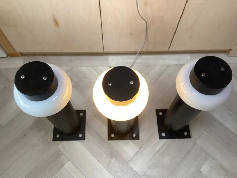 New Pamono Garden Lamps from Raak Amsterdam, 1970s, Set of 3