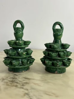 Outlet Pamono Garden Lighting in Caltagirone Ceramic, 1940s, Set of 2
