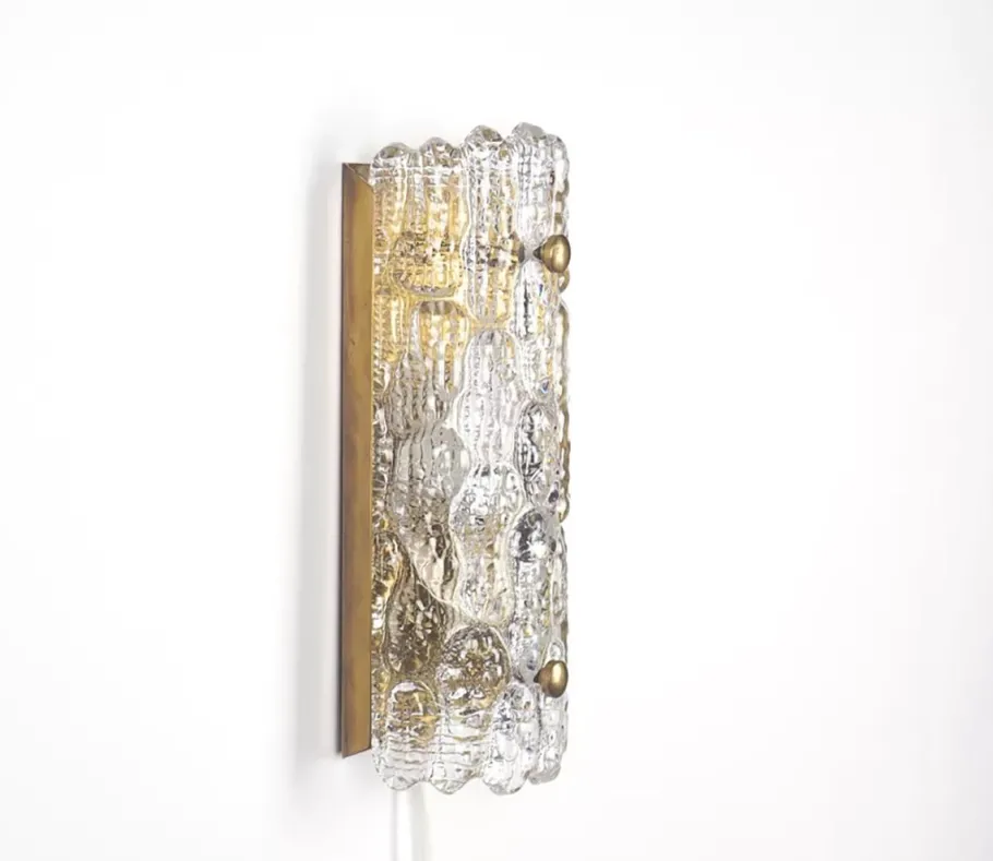Online Pamono Gefion Wall Lamp in Glass by Carl Fagerlund for Lyfa, 1960s