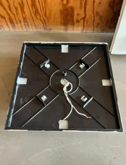 Sale Pamono Geometric Enameled Metal Wall Lamps, Italy, 1970s, Set of 4