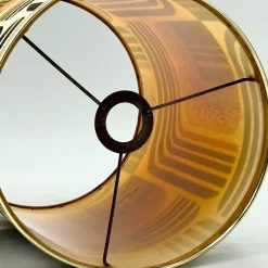 Best Pamono Geometric Fabric Table Lamp, 1970s