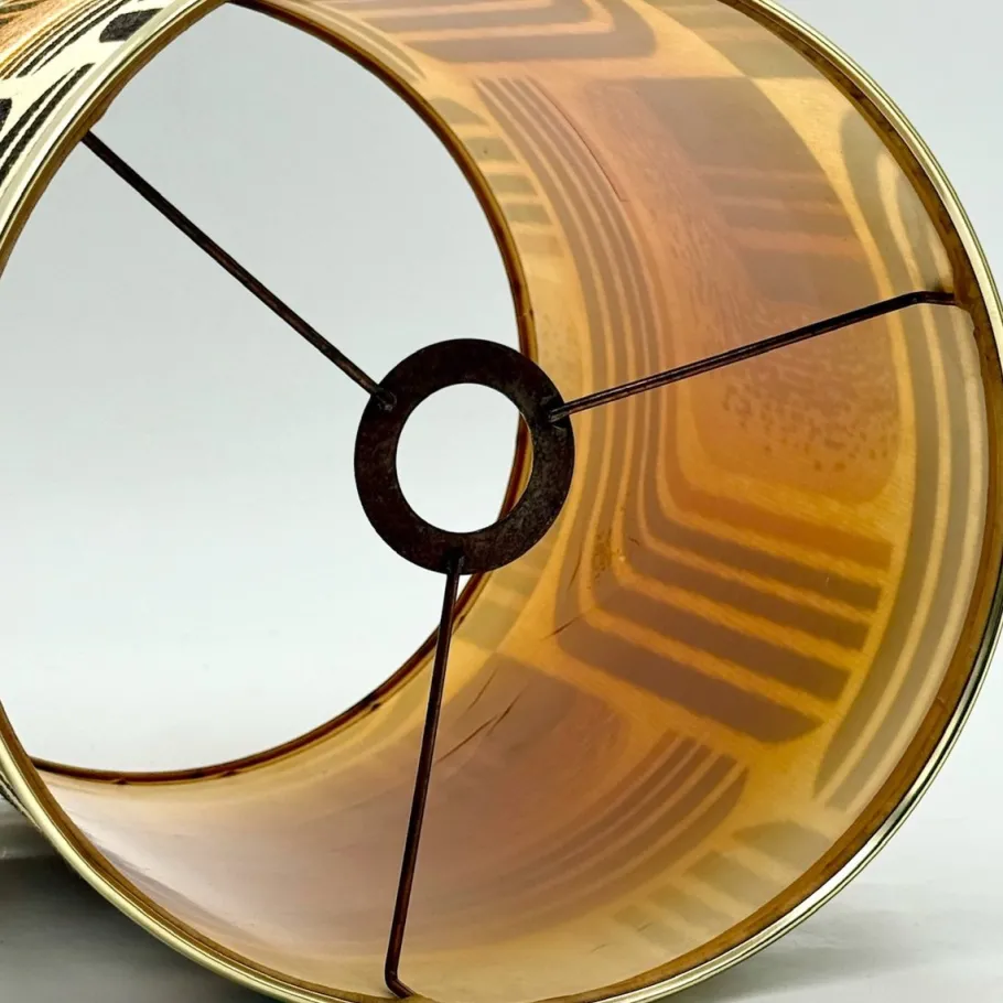 Best Pamono Geometric Fabric Table Lamp, 1970s