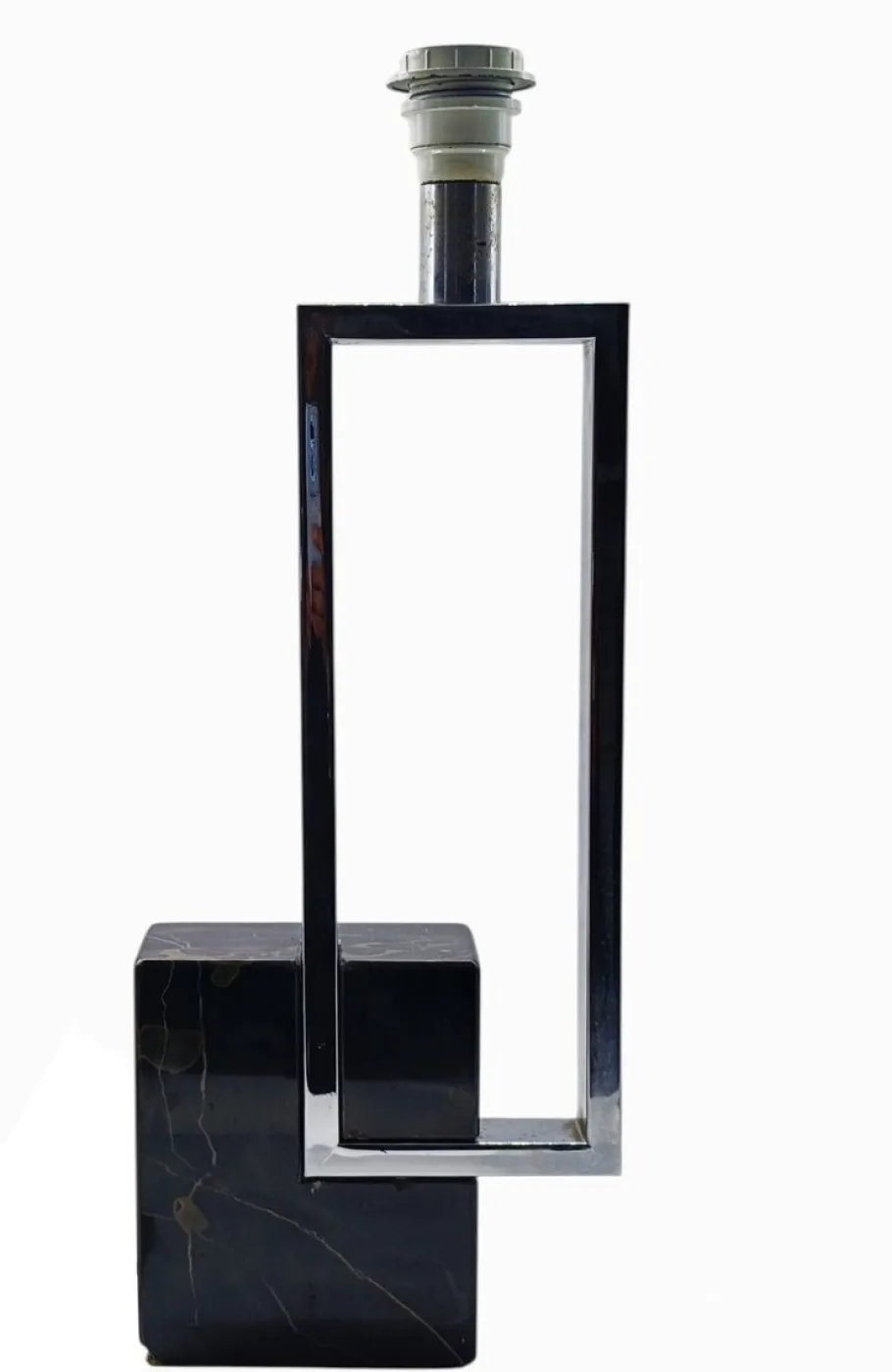 Best Pamono Geometric Metal and Marble Table Lamp from Benci Firenze, 1970s