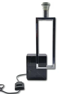 Best Pamono Geometric Metal and Marble Table Lamp from Benci Firenze, 1970s