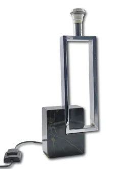 Best Pamono Geometric Metal and Marble Table Lamp from Benci Firenze, 1970s